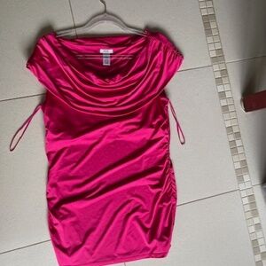 Cache Hot Pink Top L  NWOT